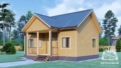 Проект дома из бруса 6х9, площадью 54 м2