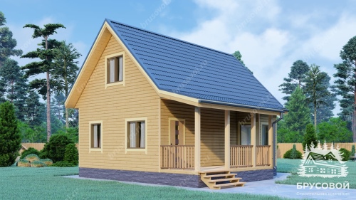 Проект дома из бруса 6х9, площадью 89 м2