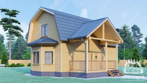 Проект дома из бруса 6х9, площадью 95 м2