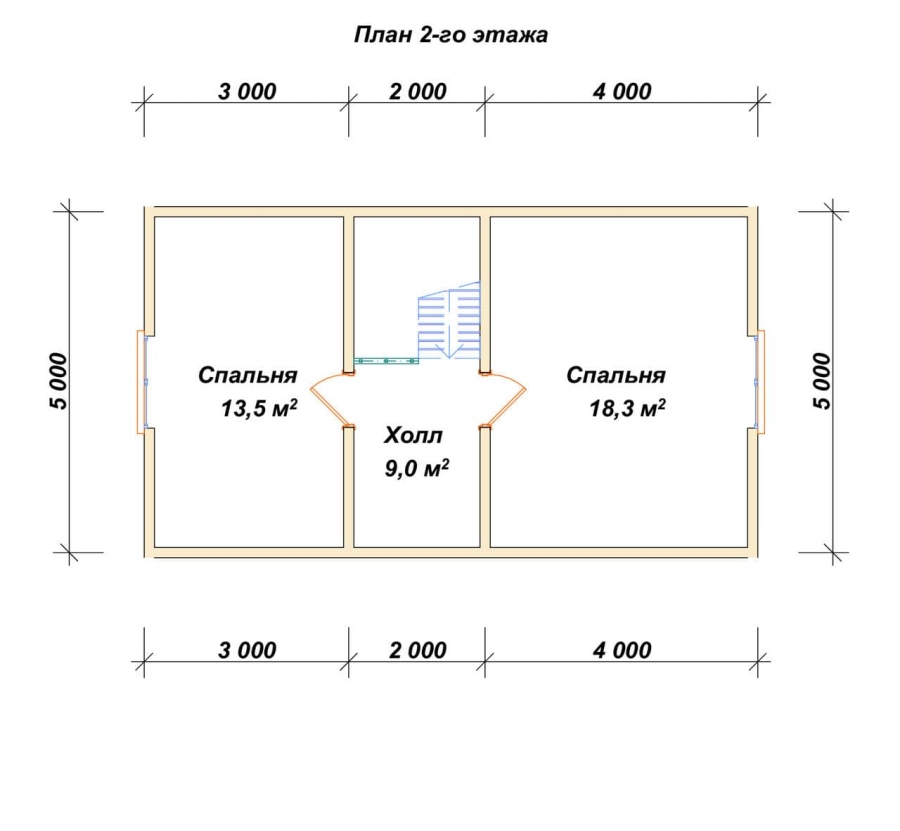 План второго этажа проект БРУСОВОЙ №-46