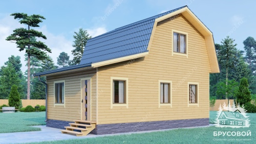 Проект дома из бруса 6х9, площадью 73 м2