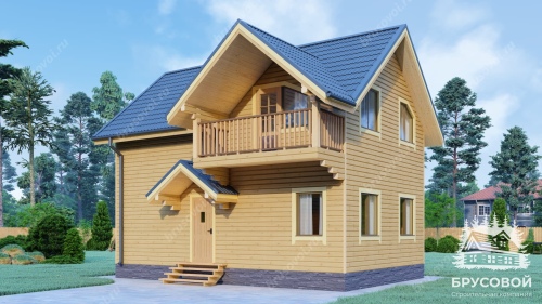 Проект дома из бруса 6х9, площадью 87 м2