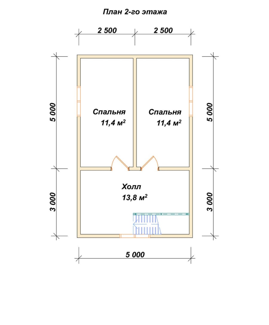 План второго этажа проект БРУСОВОЙ №-53