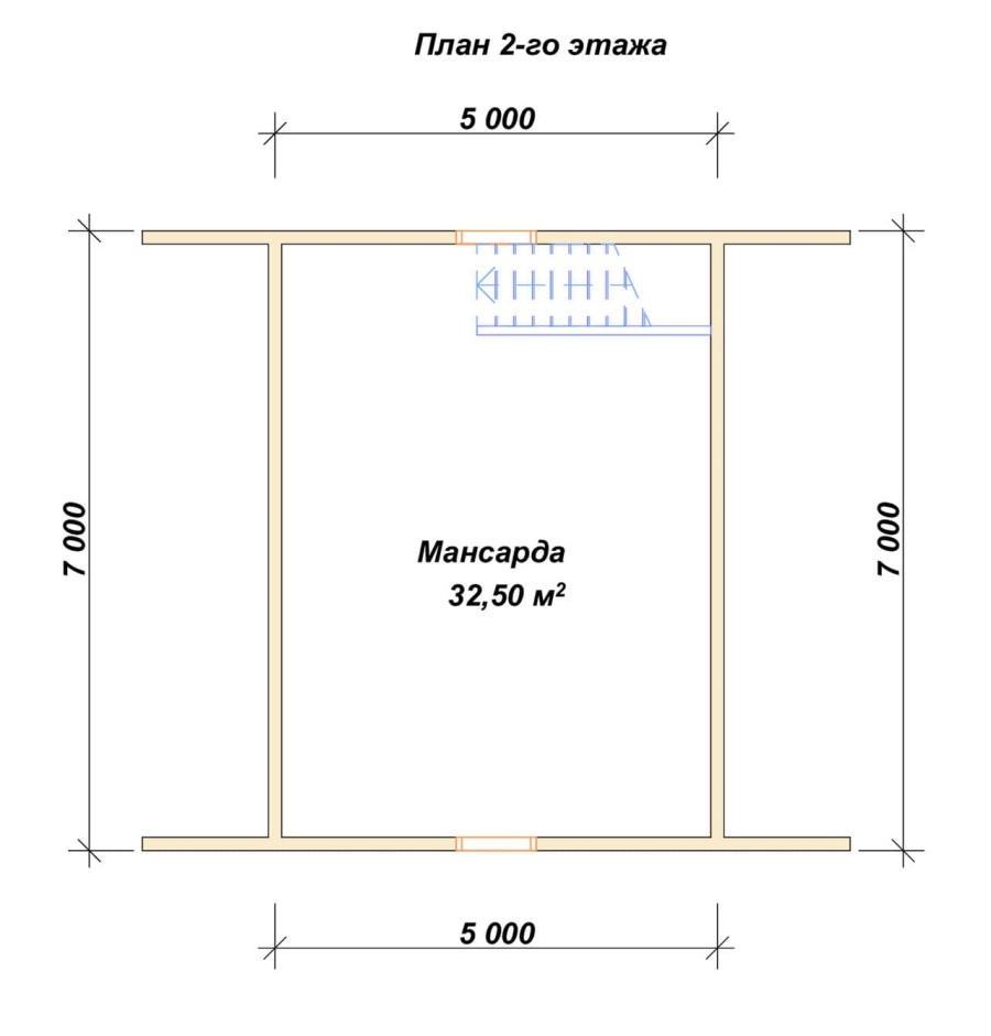 План второго этажа проект БРУСОВОЙ №-60