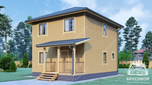 Проект дома из бруса 7х8, площадью 104 м2
