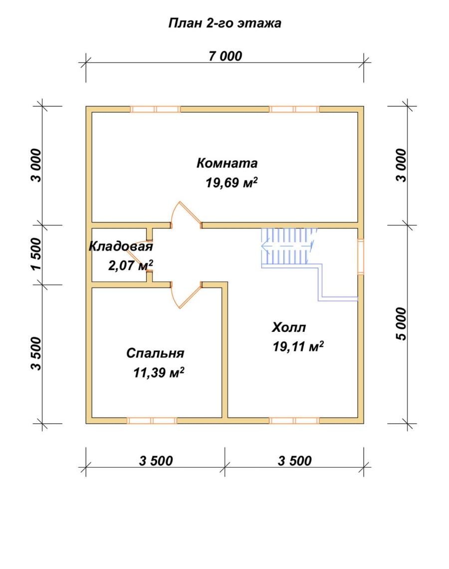 План второго этажа проект БРУСОВОЙ №-78