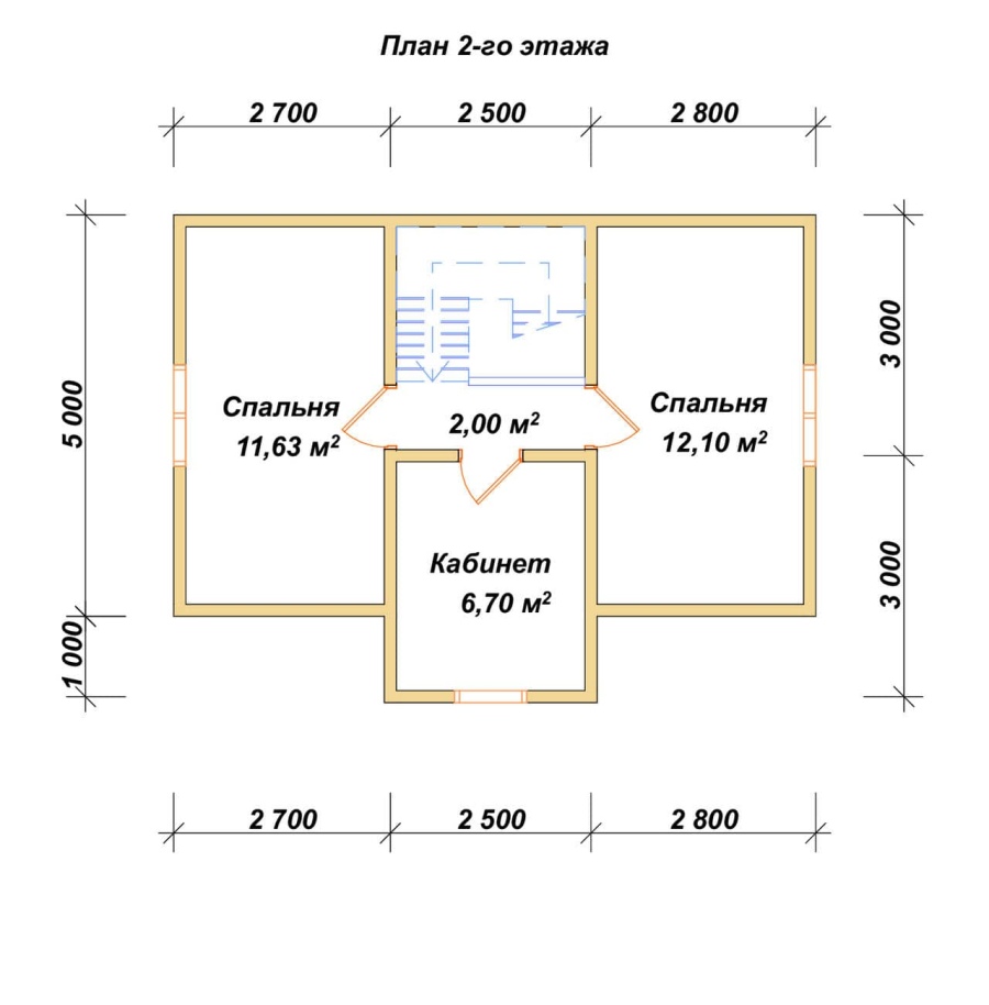 План второго этажа проект БРУСОВОЙ №-81