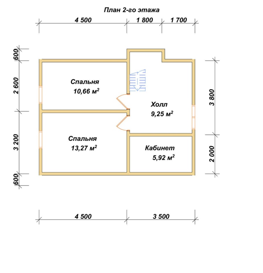 План второго этажа проект БРУСОВОЙ №-82