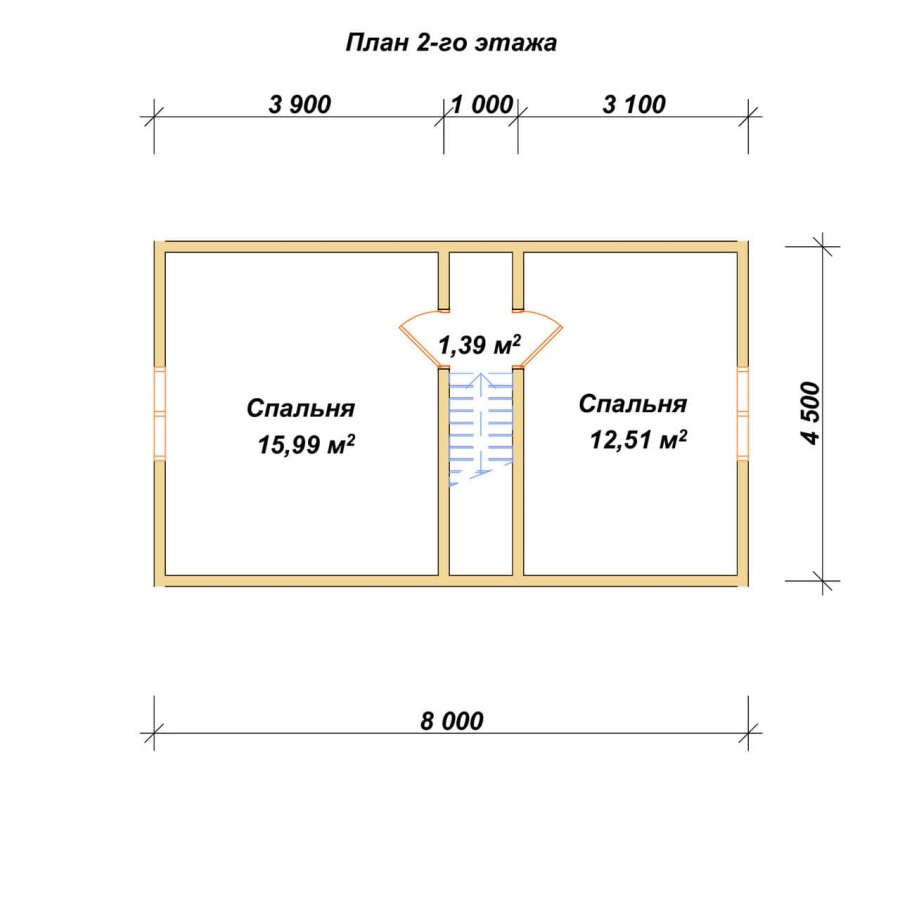 План второго этажа проект БРУСОВОЙ №-86