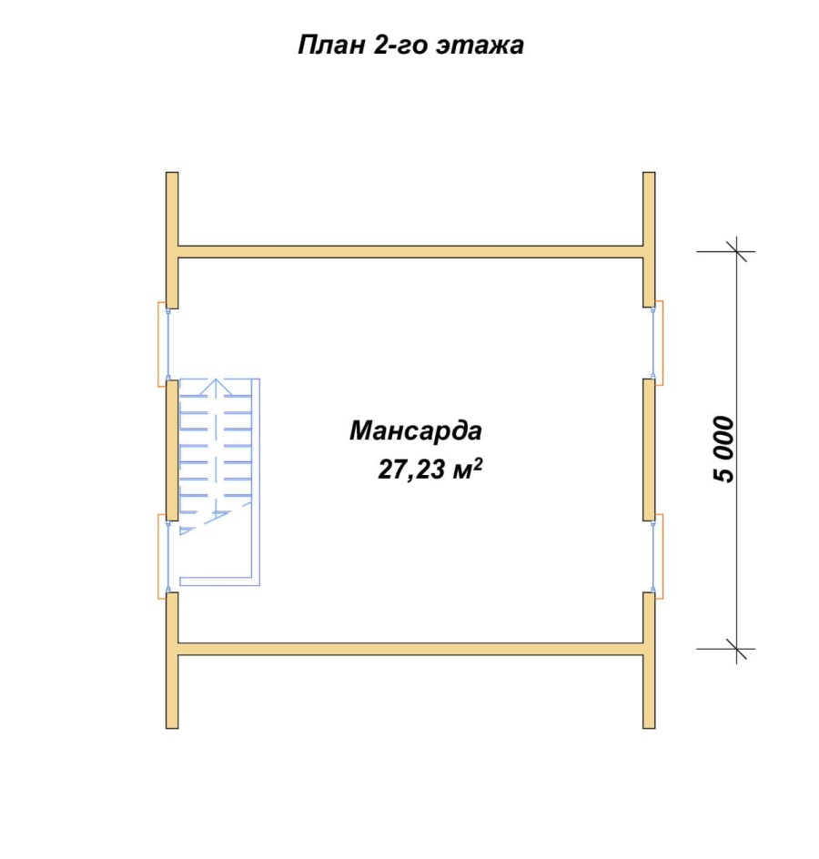План второго этажа проект БРУСОВОЙ №-9
