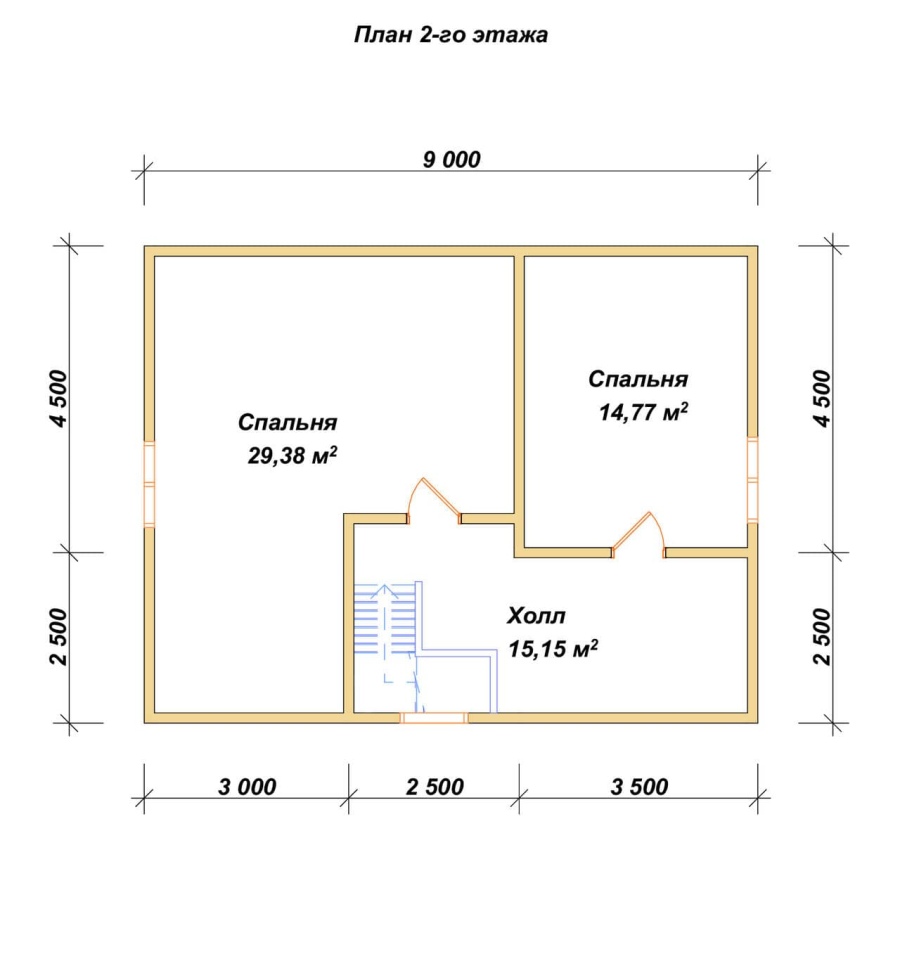 План второго этажа проект БРУСОВОЙ №-94
