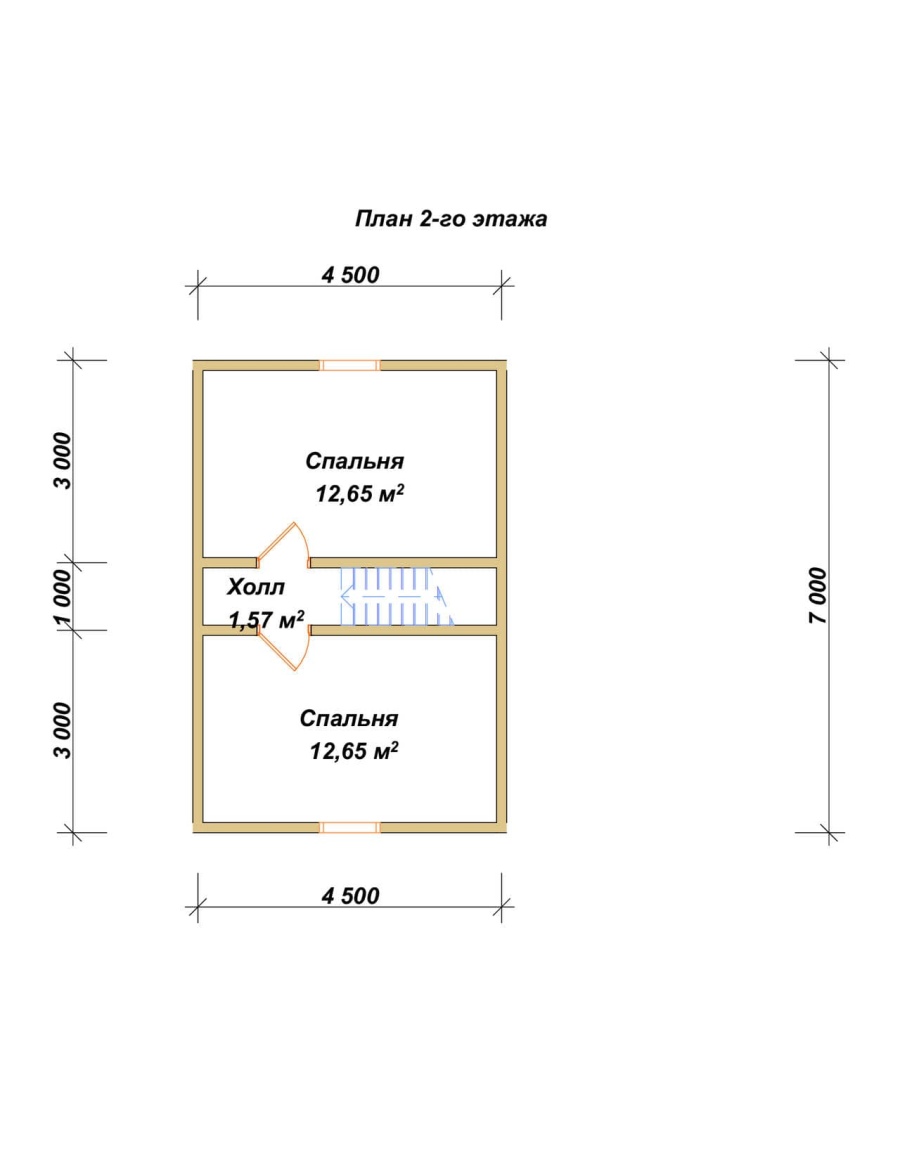 План второго этажа проект БРУСОВОЙ №-96