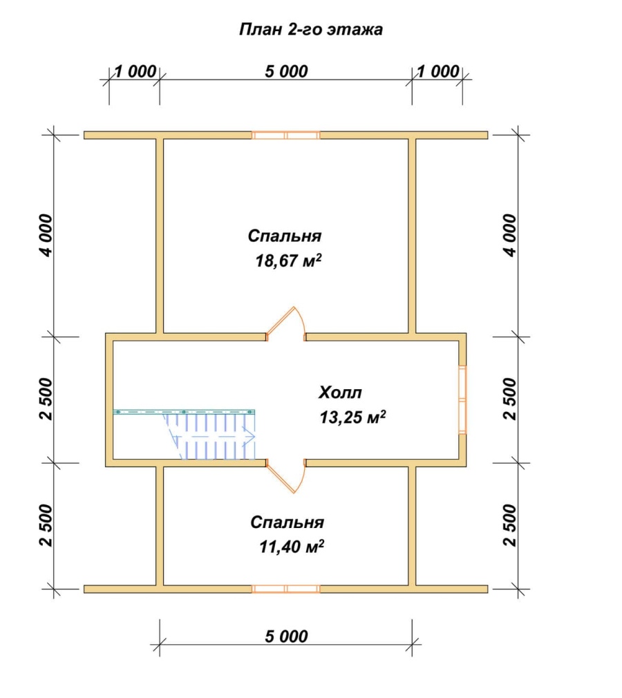 План второго этажа проект БРУСОВОЙ №-97