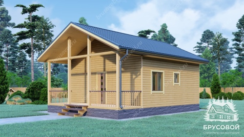 Проект дома из бруса 7х9, площадью 42 м2